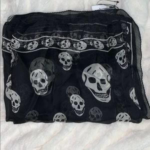 Alexander McQueen skull silk scarf